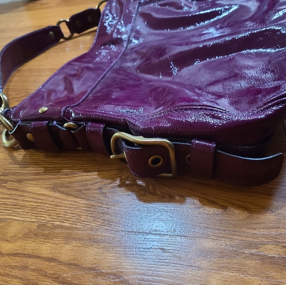 Coach Raspberry Patent Leather Bag - Picture 6 of 11